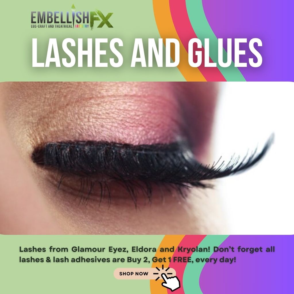 Eyelashes and adhesives are buy 2 get one free every day