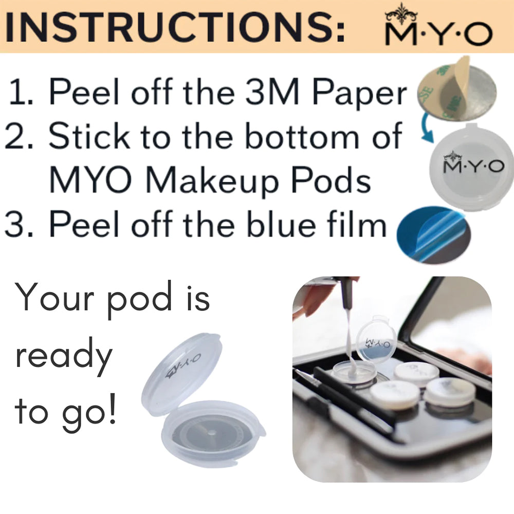 MYO Metal Makeup Stickers Directions
