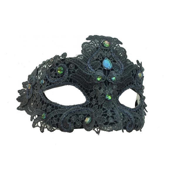 KBW Therese Lace Venetian Masquerade Mask color grey