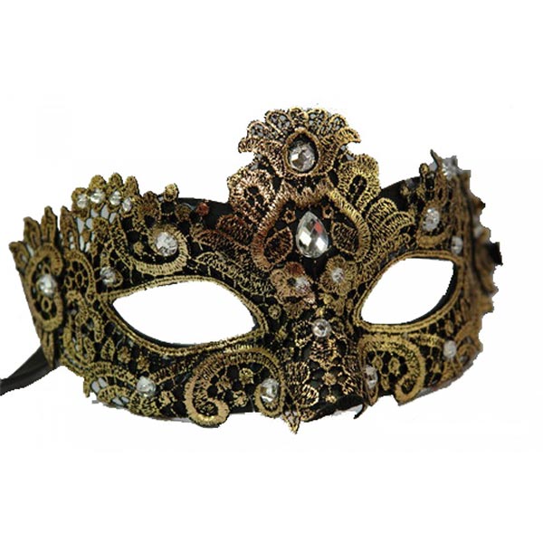 KBW Valentina Women's Masquerade Mask color gold