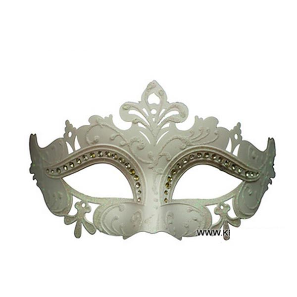 KBW Facile Masquerade Mask color white