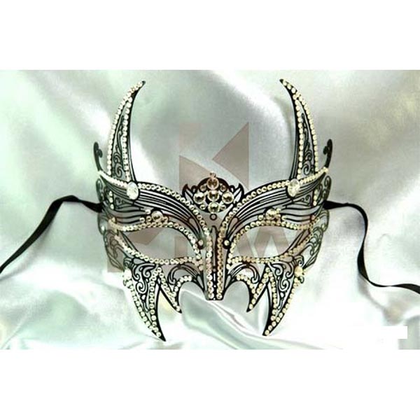 KBW Lucifer Metal Masquerade Mask color diamond