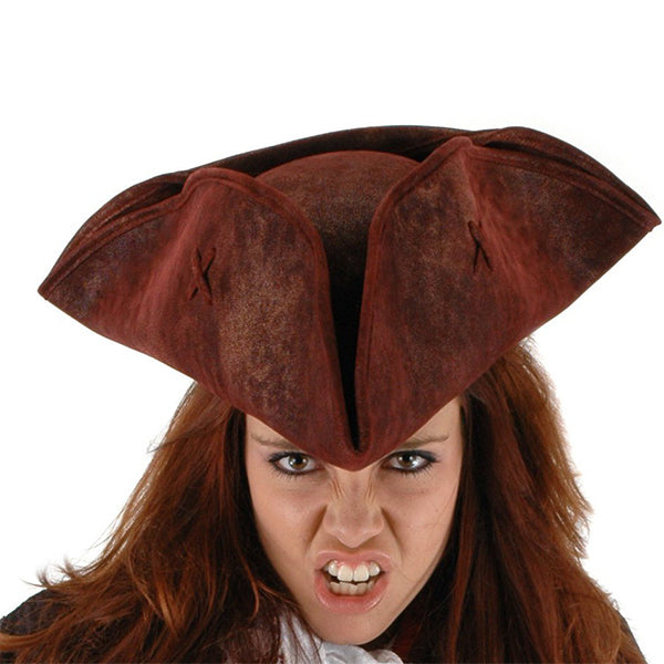 Elope Scallywag Blood Red Hat Costume Accessory Embellish FX