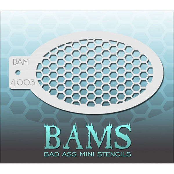 Badass Mini Stencil Design Honeycomb