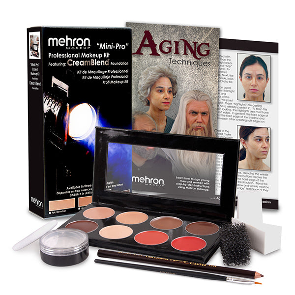 Mehron Mini-Pro Professional Makeup Kit Color Medium Dark Dark
