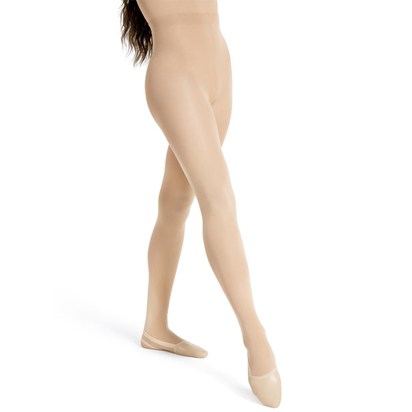Capezio Ultra Soft Self Knit Waistband Footed Tight Color Light Tan
