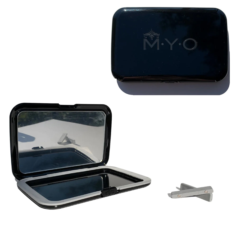 MYO Pro Travel Makeup Case Color Black Silver