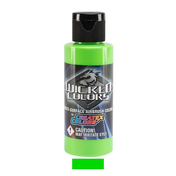 Createx Wicked Colors Fluorescent Acrylic Paint 2oz Color Green