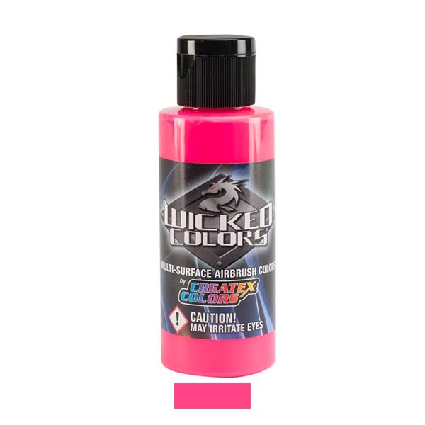 Createx Wicked Colors Fluorescent Acrylic Paint 2oz Color Pink