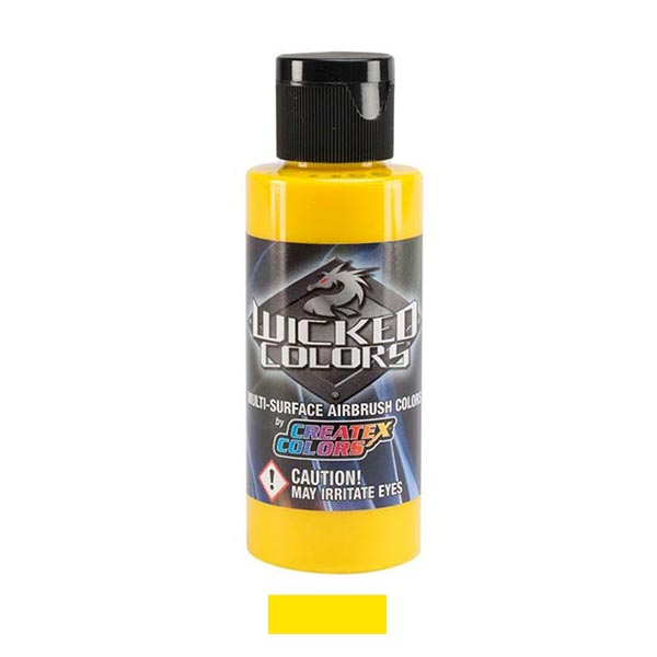 Createx Wicked Detail Colors Acrylic Paint 2oz Color Yellow