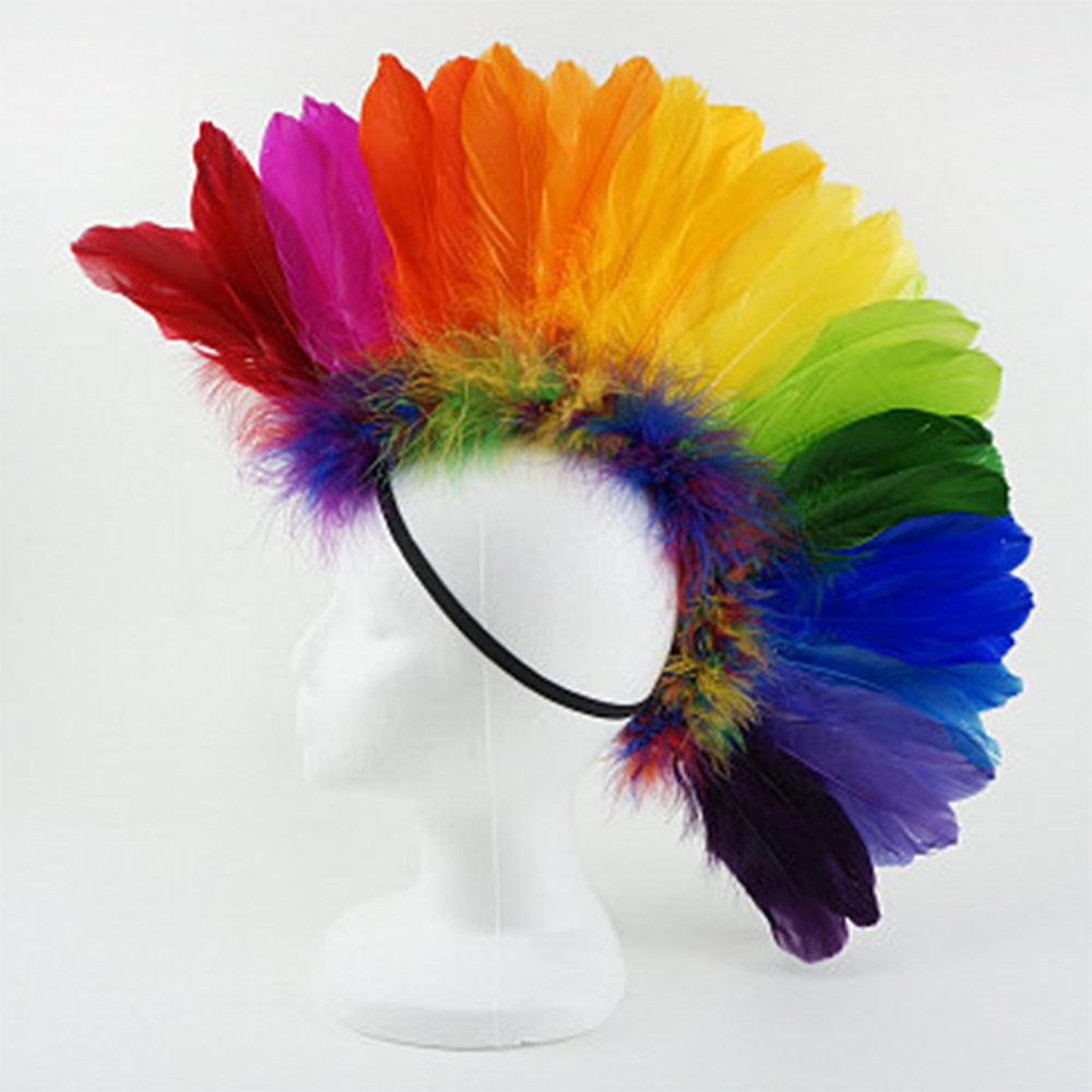 Rainbow Bright Feather Mohawk