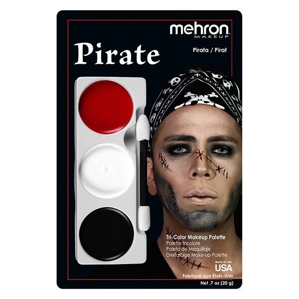 Mehron Tri-Color Character Palettes Pirate