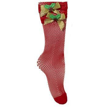 Mistletoe Fishnet Socks