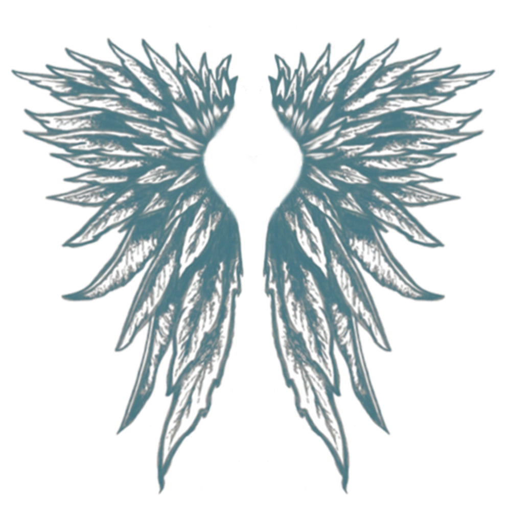 Out Of Kit Angel Wings Large Temporary Tattoo