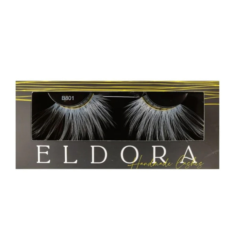 Eldora B801 White Maxi Crossed Creative False Eyelashes