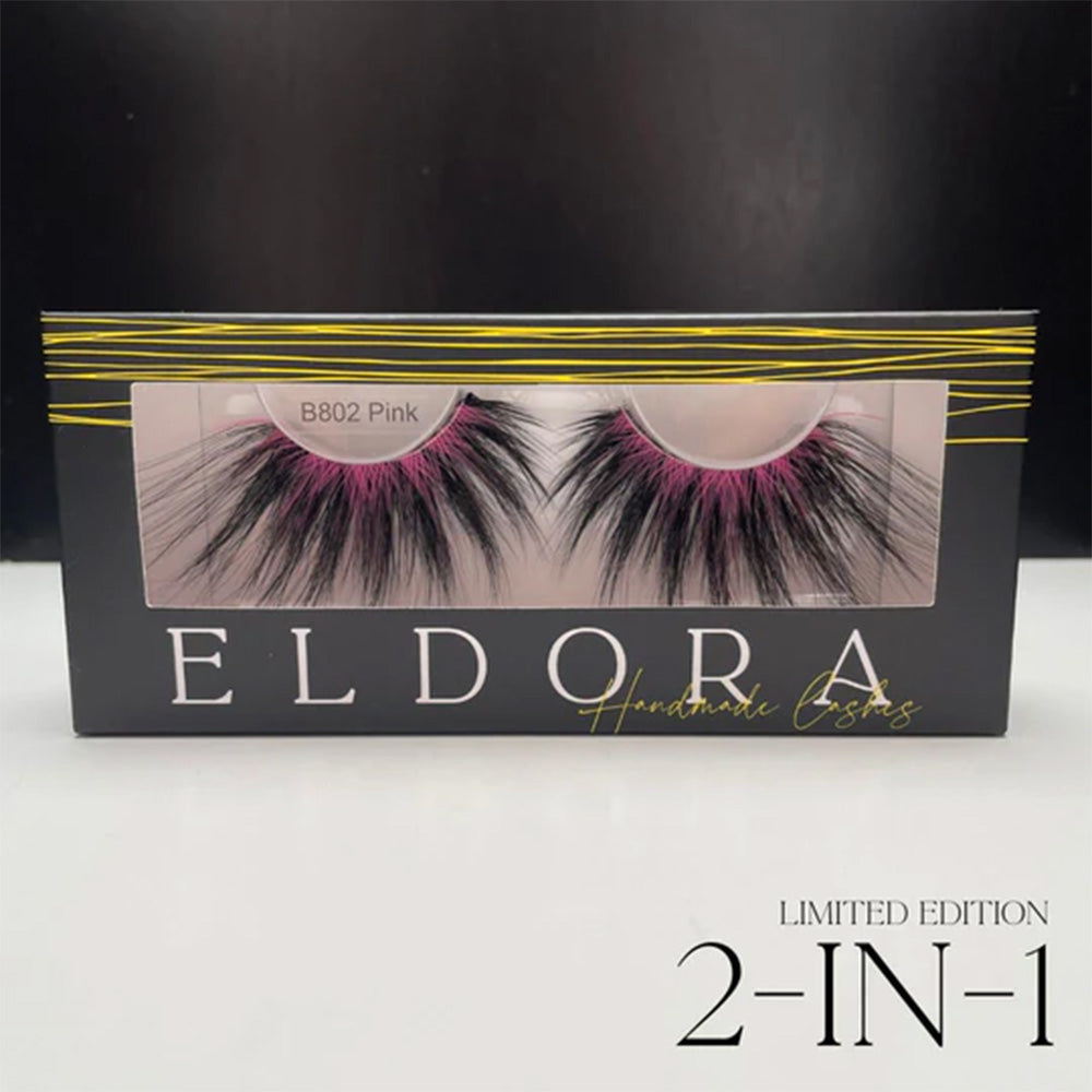 Eldora B802 Pink Creative False Eyelashes