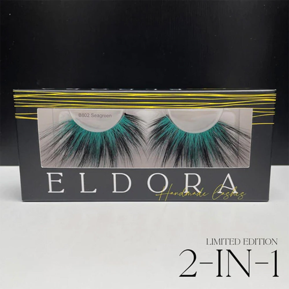 Eldora B802 Seagreen Creative False Eyelashes