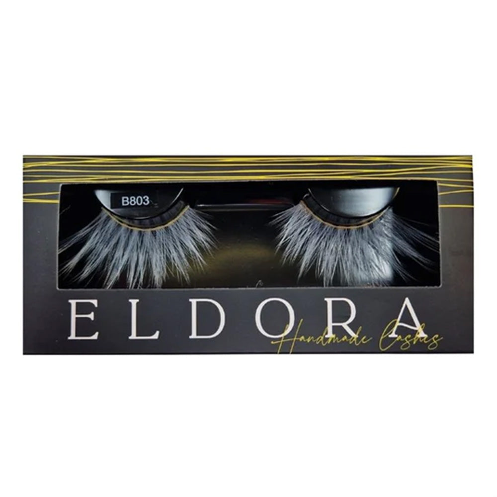 Eldora B803 White Medium Crossed Creative False Eyelashes