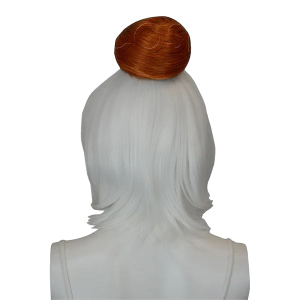 Epic Cosplay Hair Bun Copper Red Back View