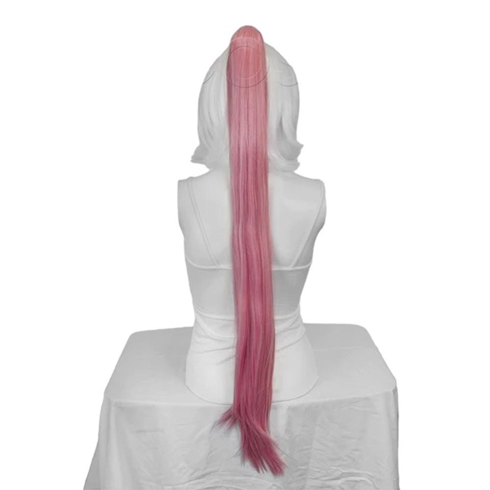 Epic Cosplay 35 Inch Straight Ponytail Clipon Princess Pink Mix Back View