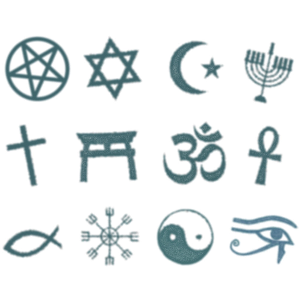 Out Of Kit Religious Icons Flash Sheet Temporary Tattoo