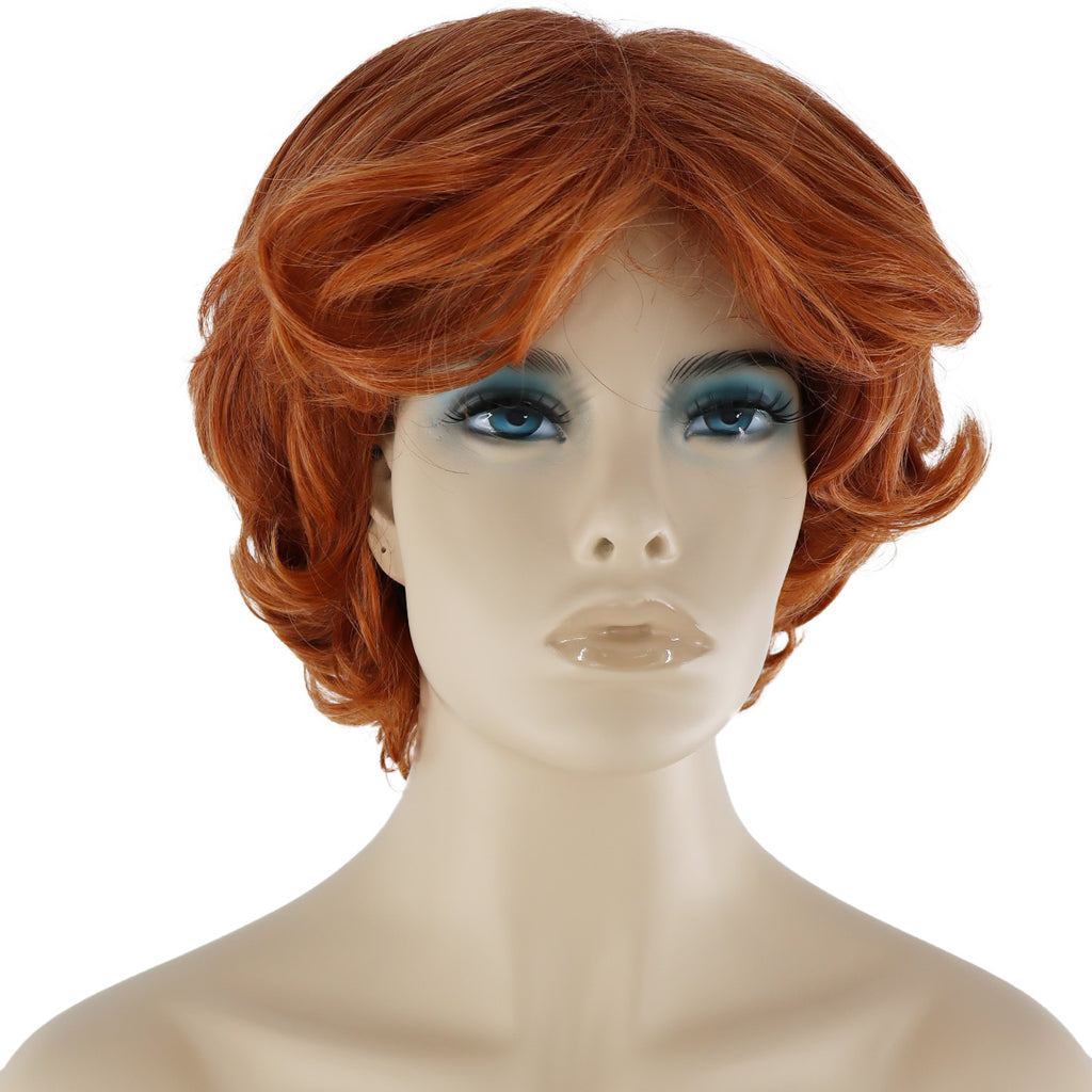 Epic Cosplay Aion Wig Autumn Orange Front View Woman