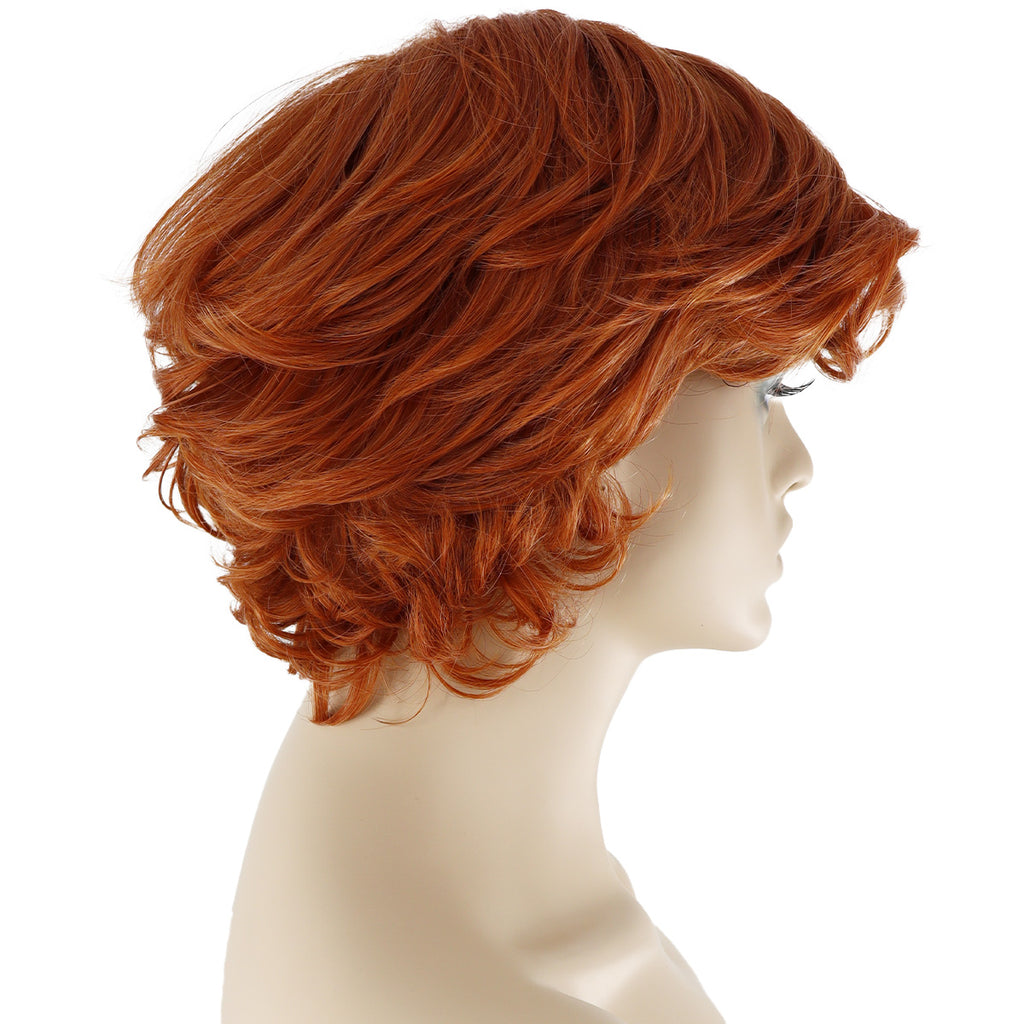 Epic Cosplay Aion Wig Autumn Orange Side View Woman