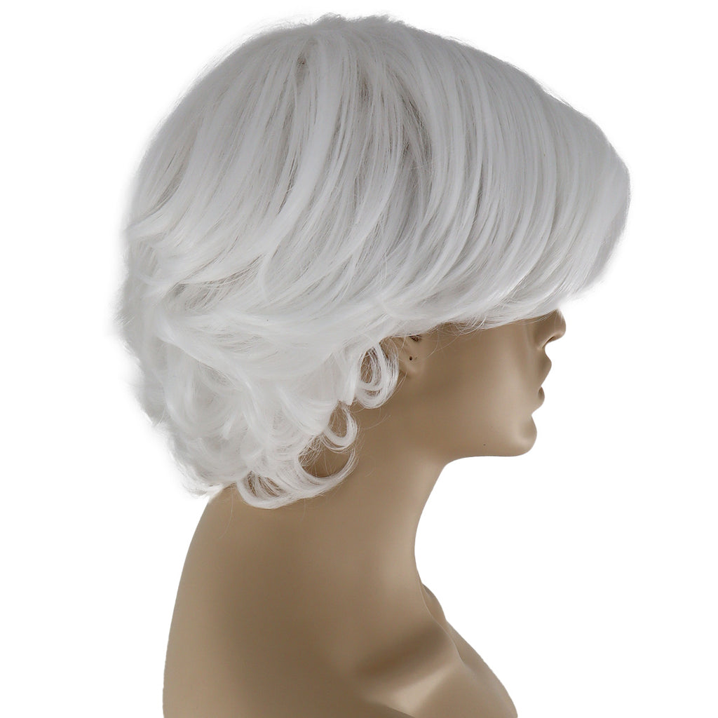 Epic Cosplay Aion Wig Classic White Side View Woman