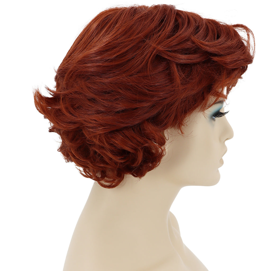 Epic Cosplay Aion Wig Copper Red Side View Woman