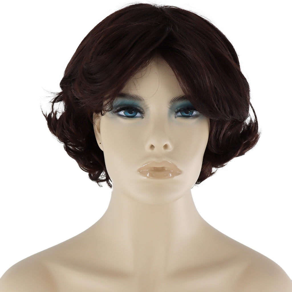 Epic Cosplay Aion Wig Dark Brown Front View Woman