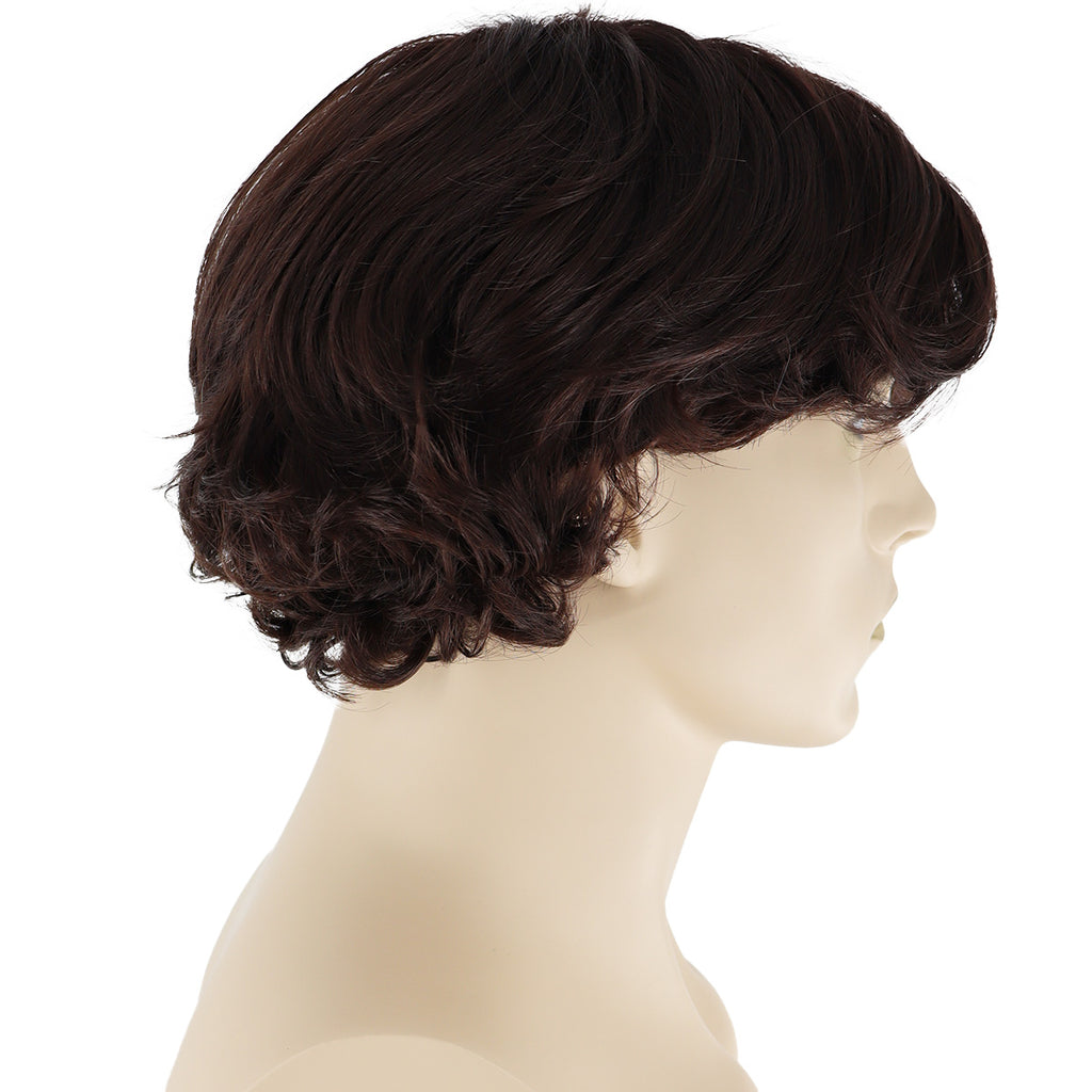 Epic Cosplay Aion Wig Dark Brown Side View Man