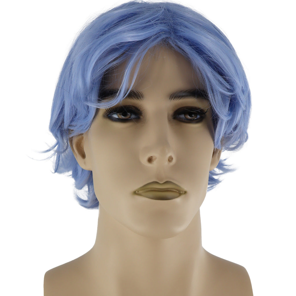 Epic Cosplay Aion Wig Ice Blue Front View Man