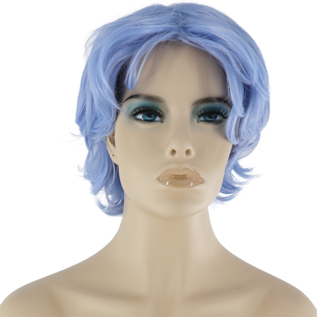 Epic Cosplay Aion Wig Ice Blue Front View Woman