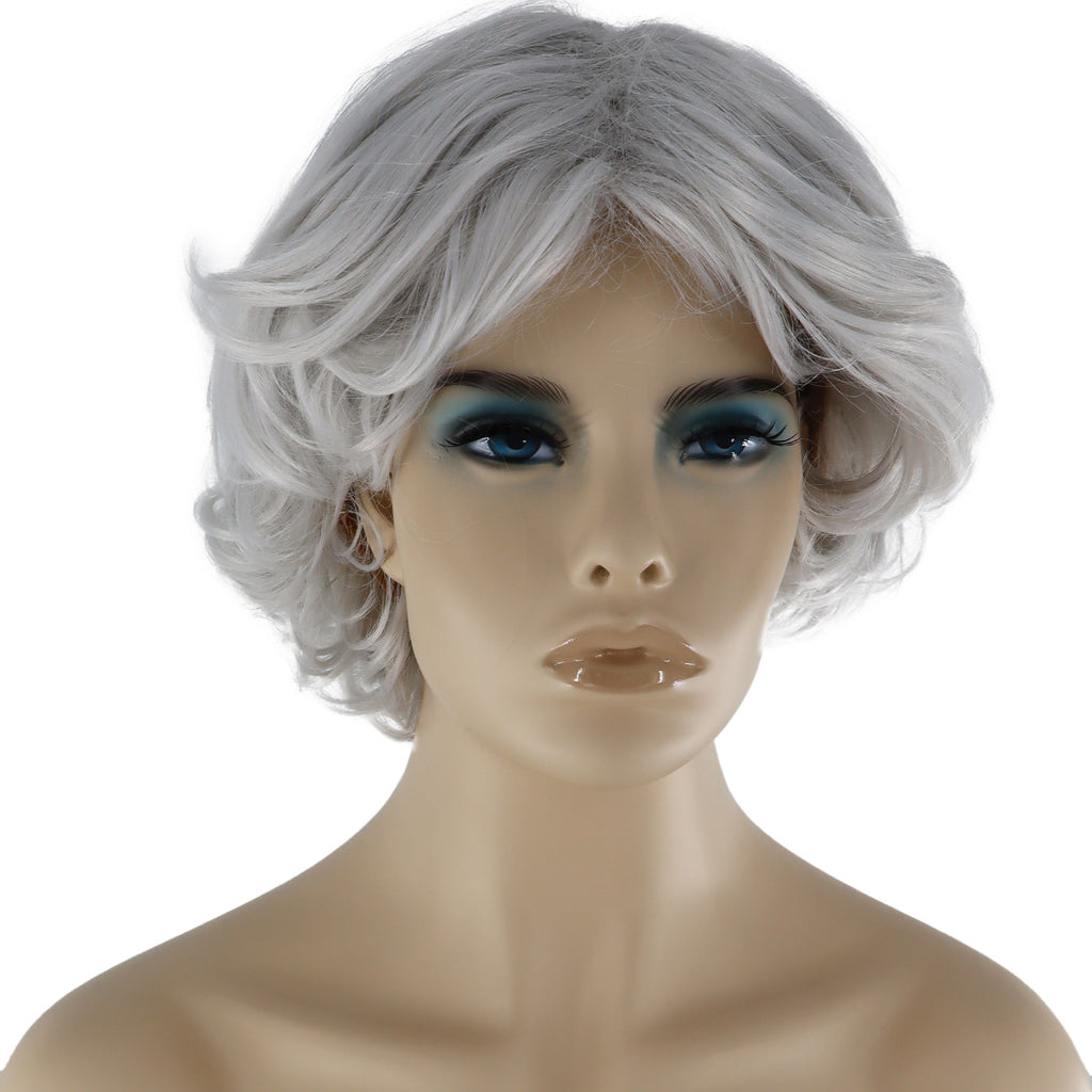 Epic Cosplay Aion Wig Silvery Grey Front View Woman