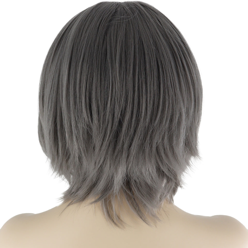 Epic Cosplay Aphrodite Wig Gun Metal Grey Back View Woman