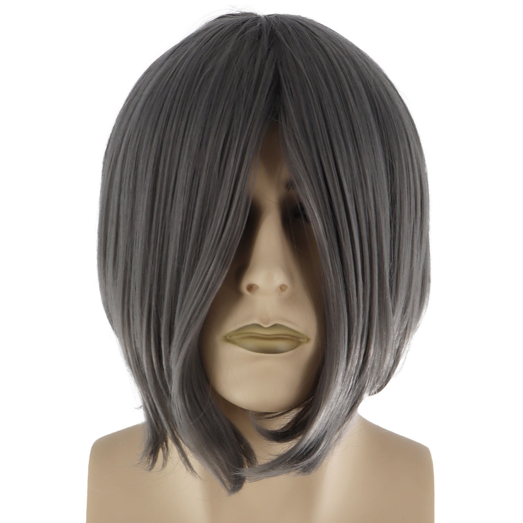 Epic Cosplay Aphrodite Wig Gun Metal Grey Front View Man