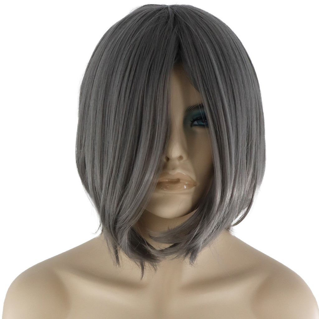 Epic Cosplay Aphrodite Wig Gun Metal Grey Front View Woman