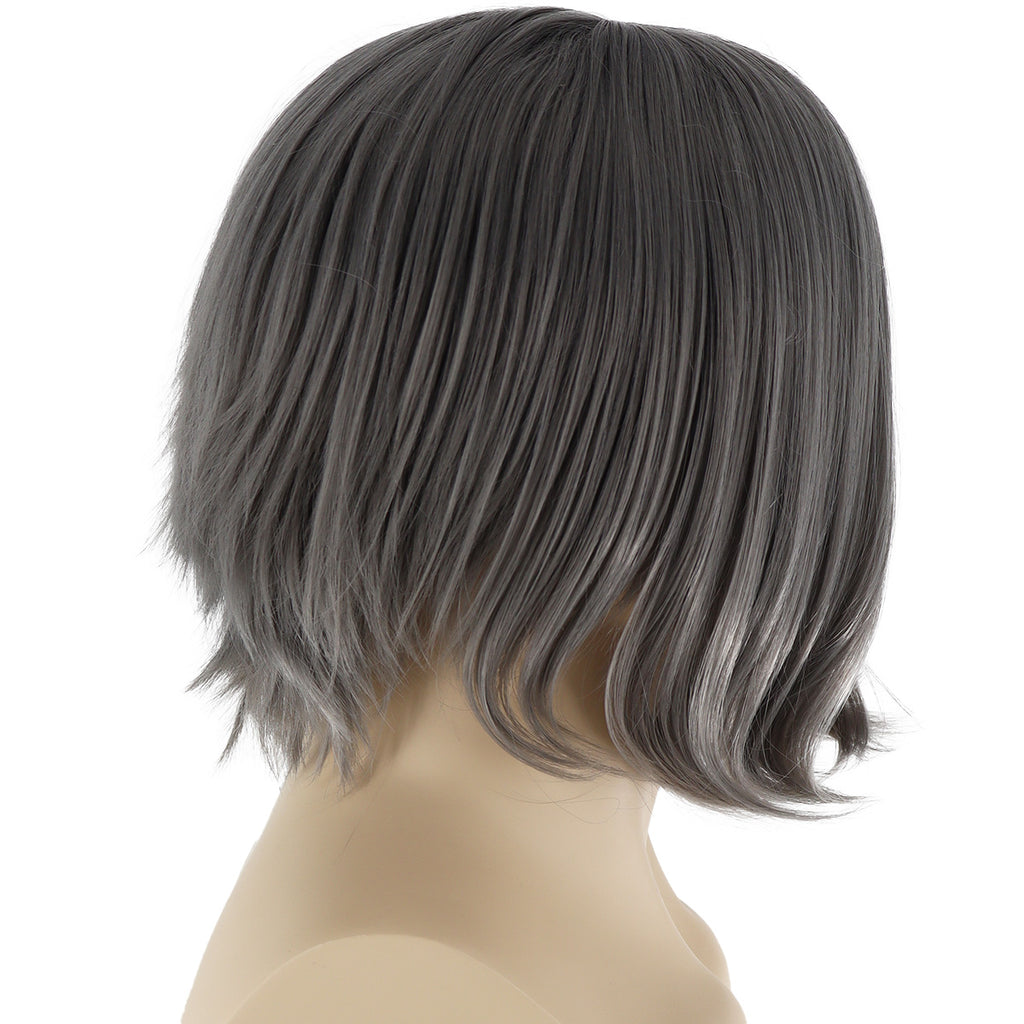 Epic Cosplay Aphrodite Wig Gun Metal Grey Side View Man