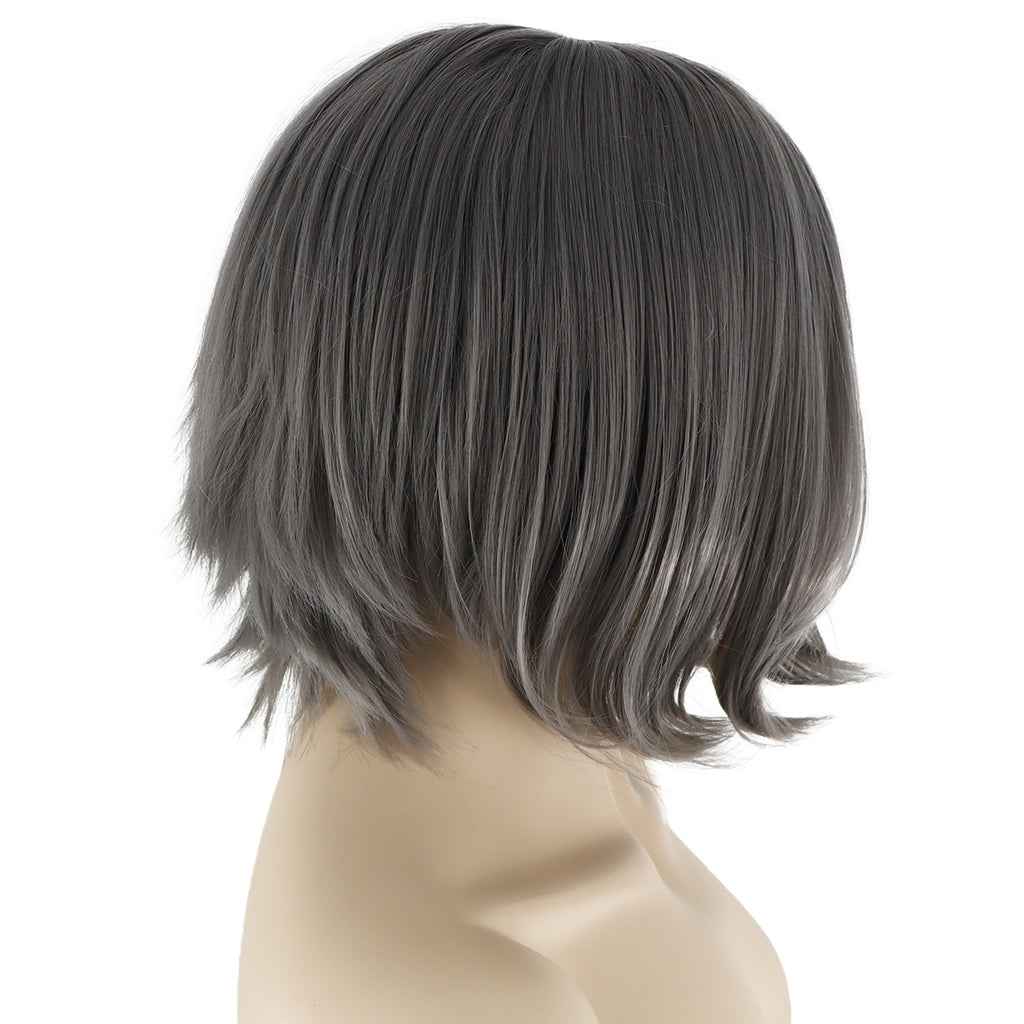 Epic Cosplay Aphrodite Wig Gun Metal Grey Side View Woman