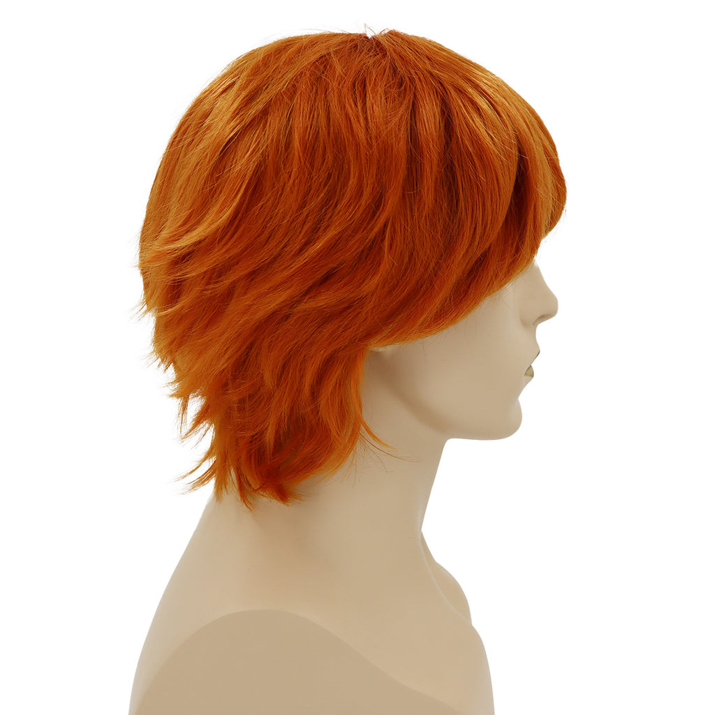 Epic Cosplay Apollo Autumn Orange Wig Side View Man