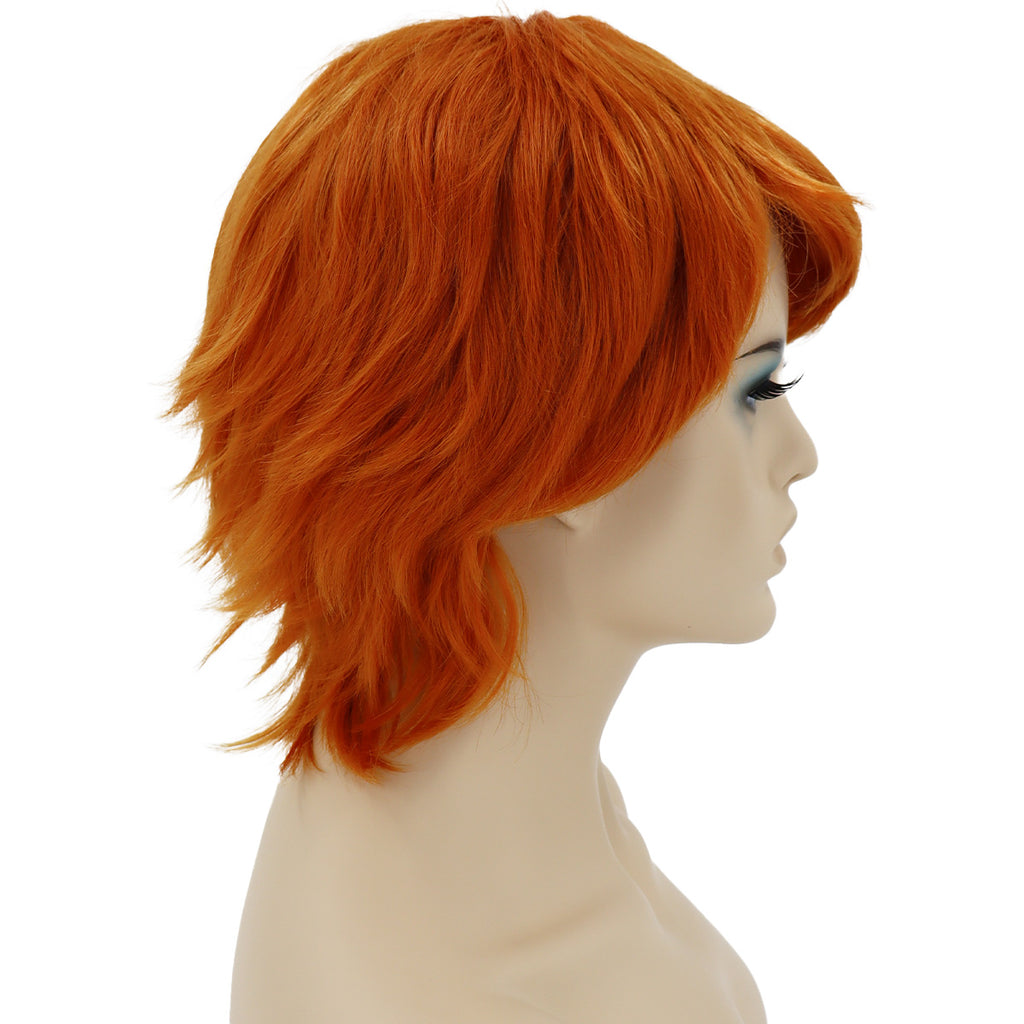 Epic Cosplay Apollo Autumn Orange Wig Side View Woman