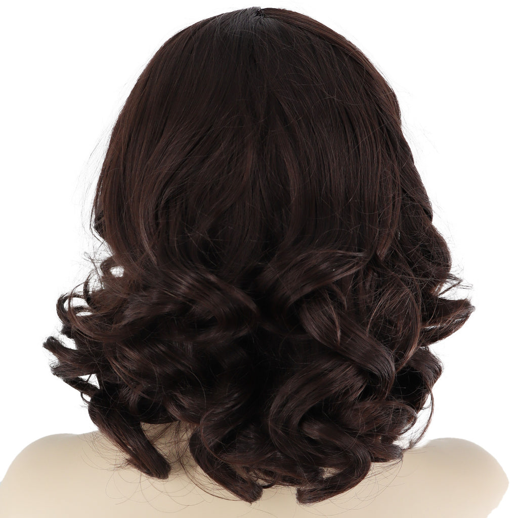 Epic Cosplay Wig Aries Dark Brown Back View Woman