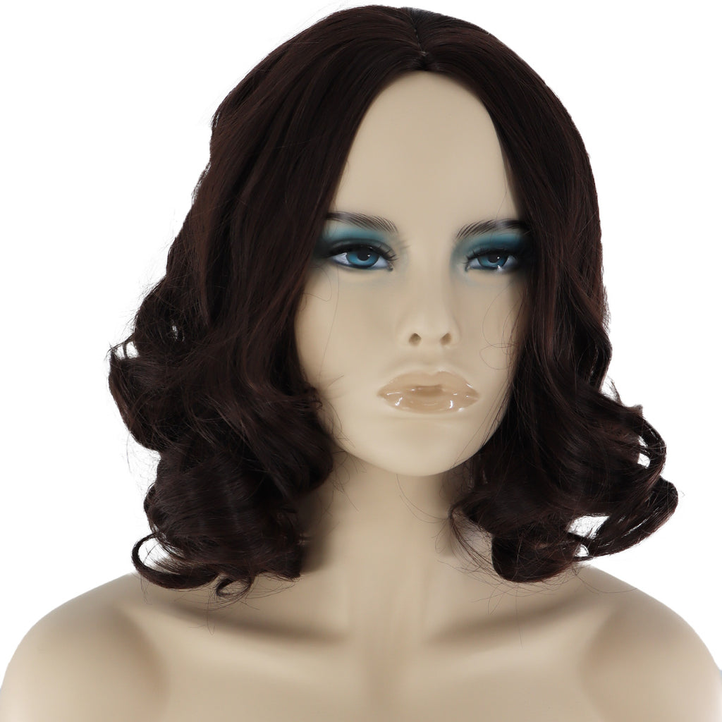 Epic Cosplay Wig Aries Dark Brown Front View Woman