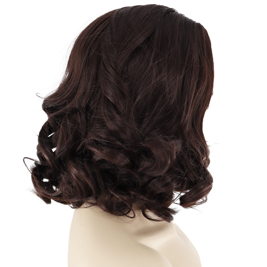 Epic Cosplay Wig Aries Dark Brown Side View Woman