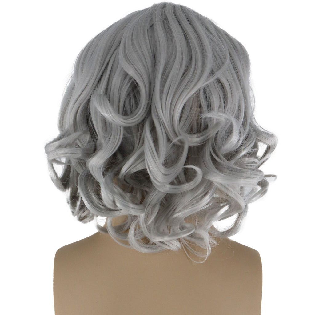 Epic Cosplay Wig Aries Silvery Grey Back View Man