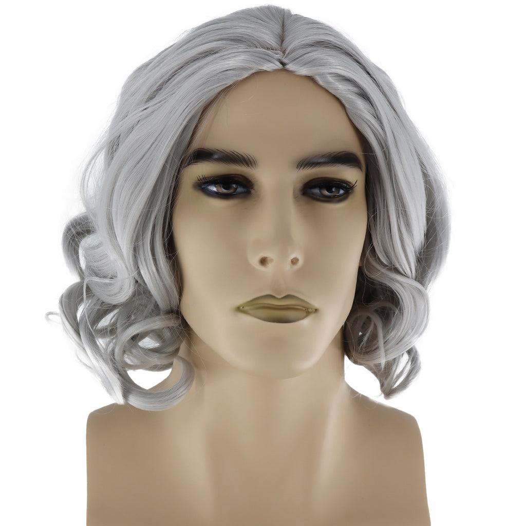 Epic Cosplay Wig Aries Silvery Grey Front View Man