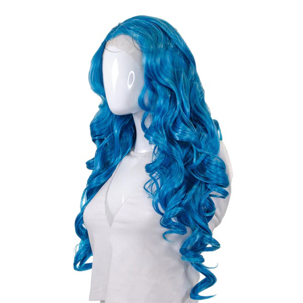 Epic Cosplay Daphne Lacefront Wig Teal Blue Mix Side View