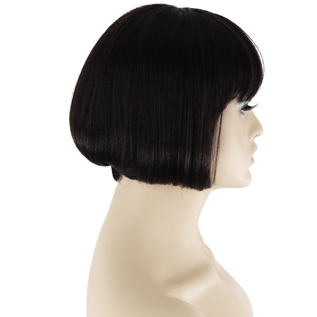 West Bay Eve Wig Dark Brown Side View Woman