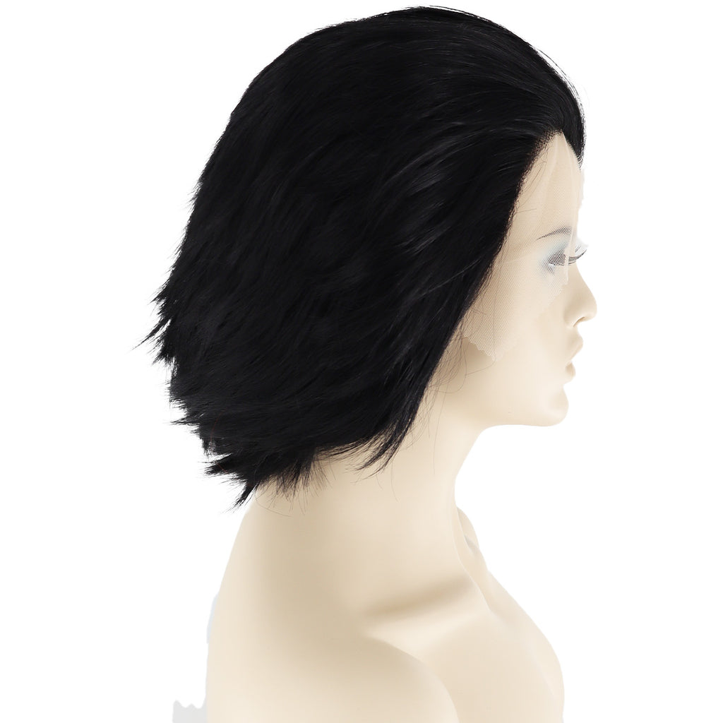 Epic Cosplay Hades Wig Black Side View Woman