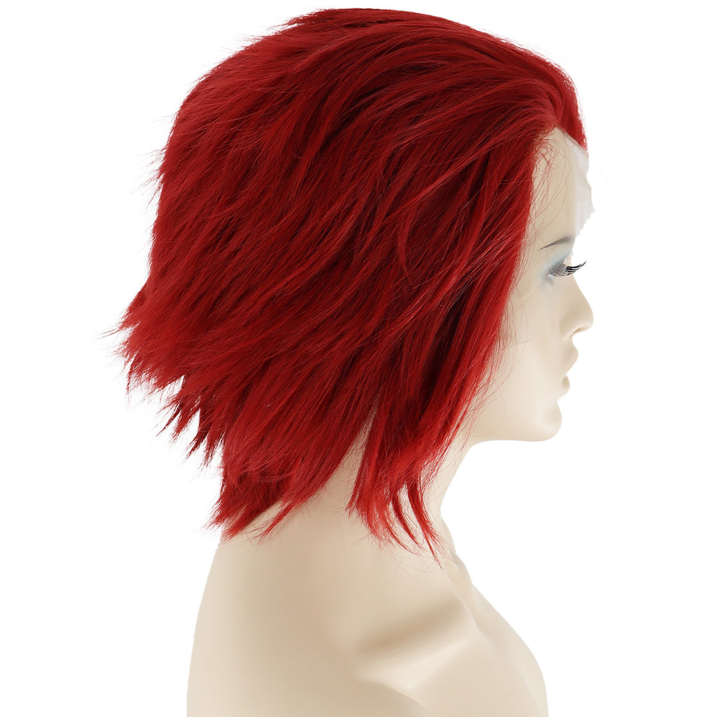 Epic Cosplay Hades Wig Dark Red Side View Woman